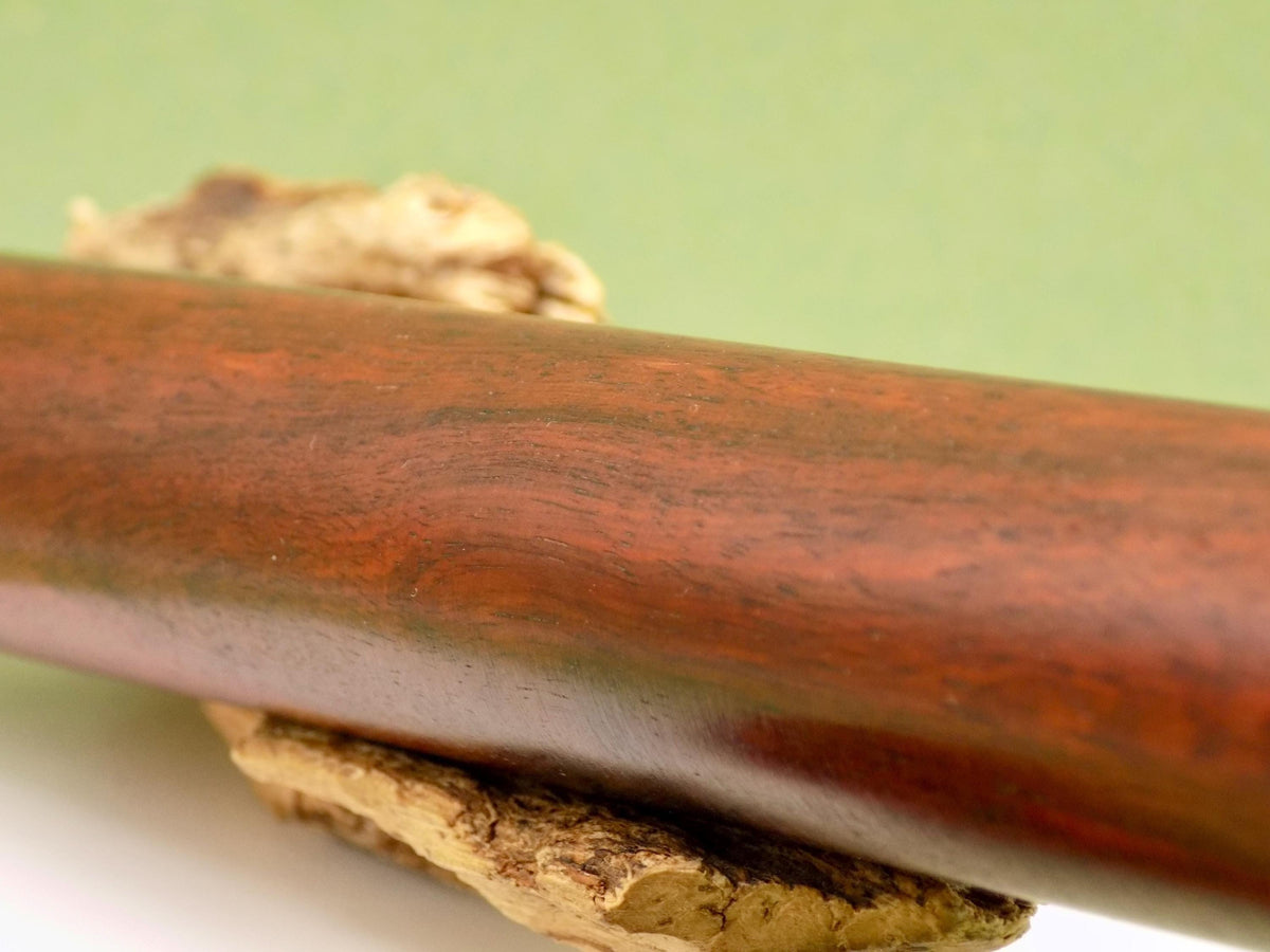 close up of wooden tube