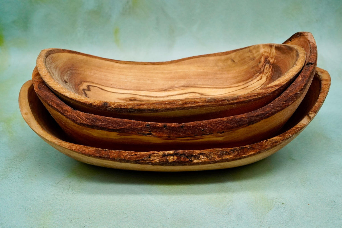 Wooden Incense Holder Hand Made Olive Wood Ash Catcher