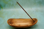 Wooden Incense Holder Hand Made Olive Wood Ash Catcher